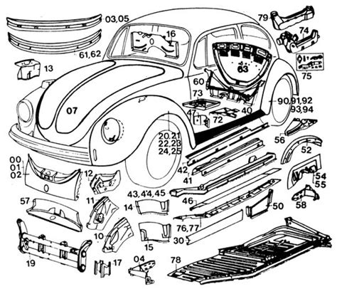 1966 vw beetle sheet metal|VW sheet metal replacement parts.